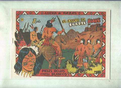 Facsimil: Lucha de Razas numero 59: El cerco del fuerte Hays