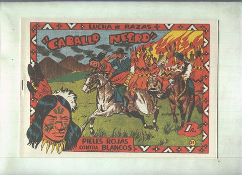 Facsimil: Lucha de Razas numero 51: Caballo negro