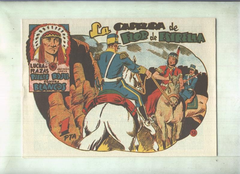 Facsimil: Lucha de Razas numero 38: La captura de Flor de Estrell