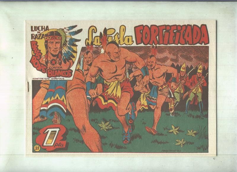 Facsimil: Lucha de Razas numero 21: La isla fortificada