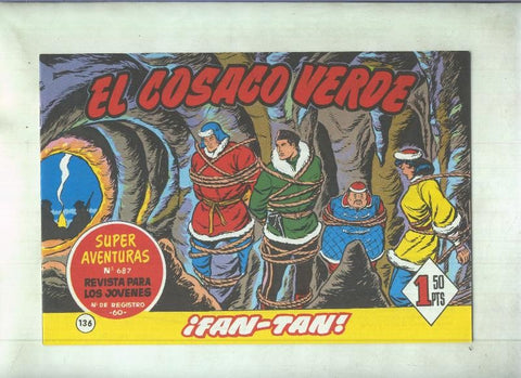 Facsimil de Ediciones B: El Cosaco Verde numero 136: Fan Tan