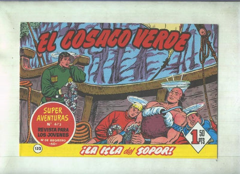 Facsimil de Ediciones B: El Cosaco Verde numero 132: La isla del sopor