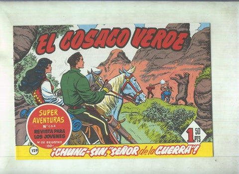 Facsimil de Ediciones B: El Cosaco Verde numero 129: Chung Sin, señor de la guerra