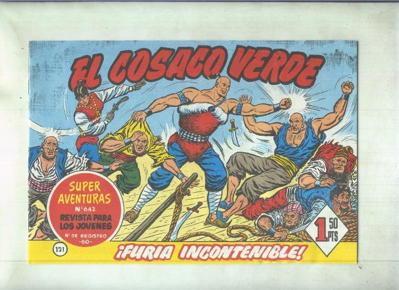 Facsimil de Ediciones B: El Cosaco Verde numero 121: Furia incontenible