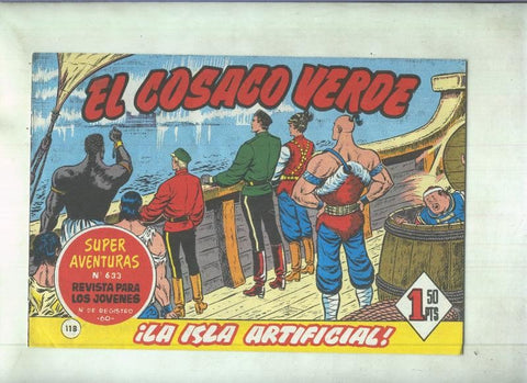 Facsimil de Ediciones B: El Cosaco Verde numero 118: La isla artificial