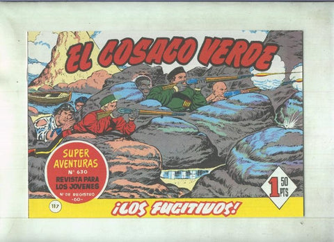 Facsimil de Ediciones B: El Cosaco Verde numero 117: Los fugitivos