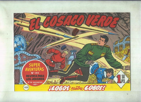 Facsimil de Ediciones B: El Cosaco Verde numero 103: Lobos contra lobos