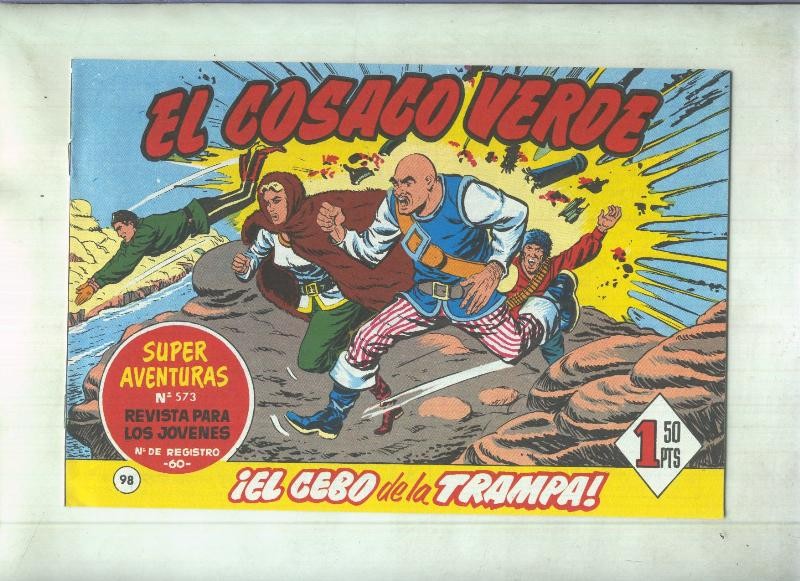Facsimil de Ediciones B: El Cosaco Verde numero 098: El cebo de la trampa