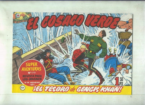 Facsimil de Ediciones B: El Cosaco Verde numero 097: El tesoro de Gengis Khan