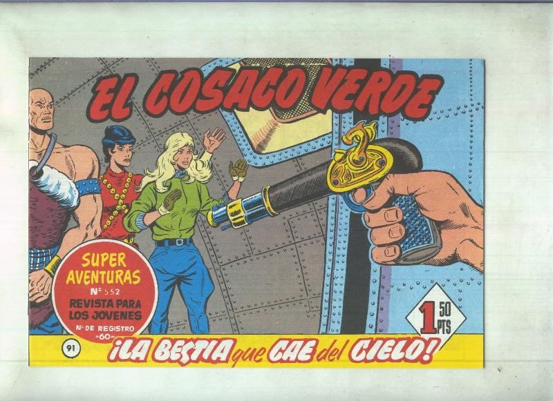 Facsimil de Ediciones B: El Cosaco Verde numero 091: La bestia que cae del cielo