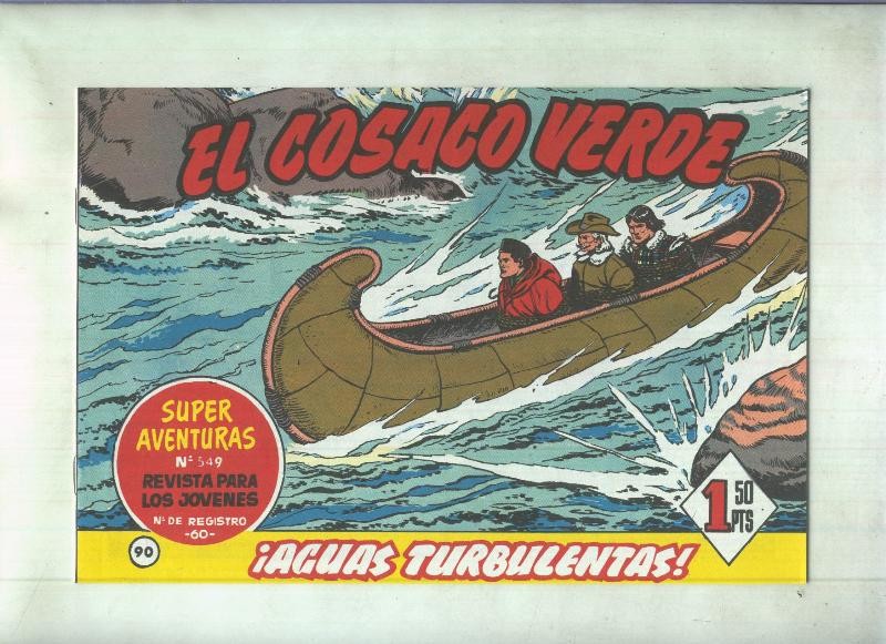 Facsimil de Ediciones B: El Cosaco Verde numero 090: Aguas turbulentas