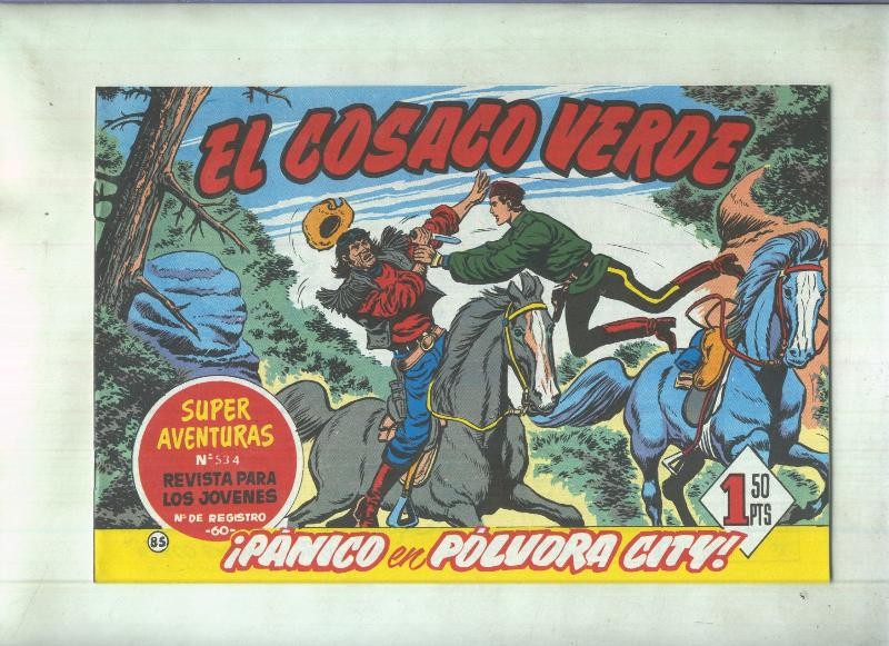 Facsimil de Ediciones B: El Cosaco Verde numero 085: Panico en Polvora City