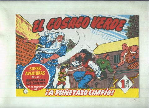 Facsimil de Ediciones B: El Cosaco Verde numero 072: A puñetazo limpio