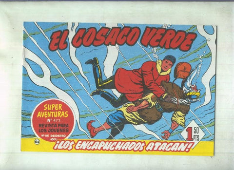 Facsimil de Ediciones B: El Cosaco Verde numero 064: Los encapuchados atacan