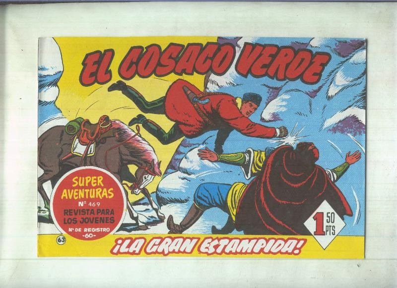 Facsimil de Ediciones B: El Cosaco Verde numero 063: La gran estampida