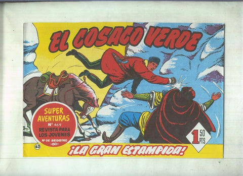 Facsimil de Ediciones B: El Cosaco Verde numero 063: La gran estampida