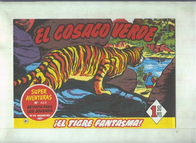 Facsimil de Ediciones B: El Cosaco Verde numero 061: El tigre fantasma