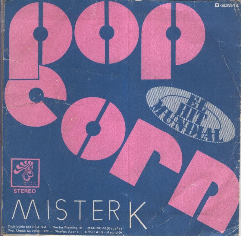 Disco Vinilo 45rpm: POP CORN - Mister K