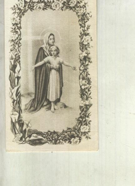 Estampa Oracion a la Santisima Virgen para despues de la comunion
