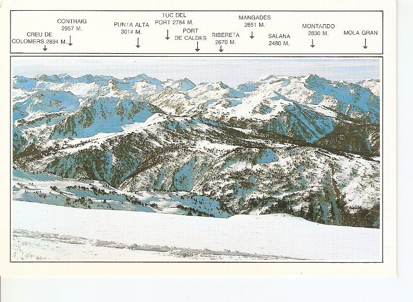 Postal 038994 : Pirineo Oriental. Panoramica desde la Baqueira
