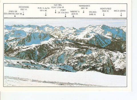 Postal 038994 : Pirineo Oriental. Panoramica desde la Baqueira