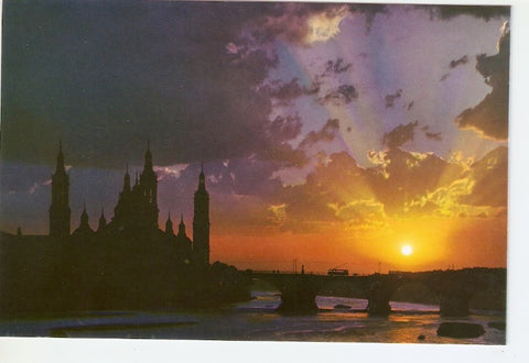 Postal 039037 : Zaragoza. Puesta de sol. Sunset