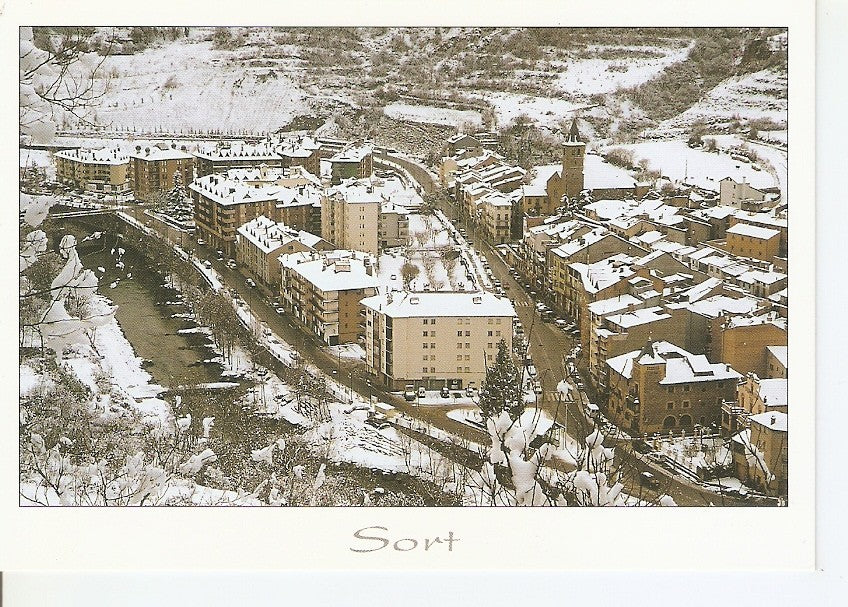Postal 039113 : Sort (Lleida). Pallars Sobira - Pirineu Catala. Hivernal