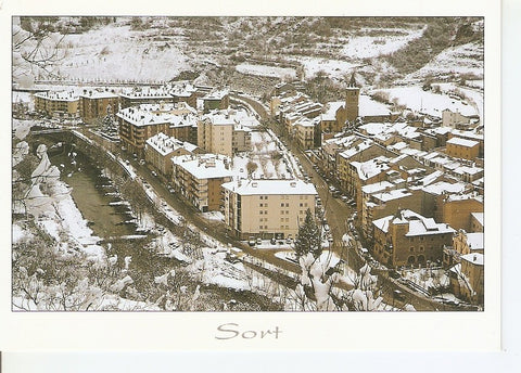 Postal 039113 : Sort (Lleida). Pallars Sobira - Pirineu Catala. Hivernal