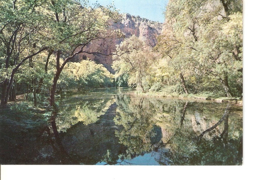 Postal 039123 : Monasterio de Piedra (Zaragoza). Lago del Espejo y Peña del Diablo