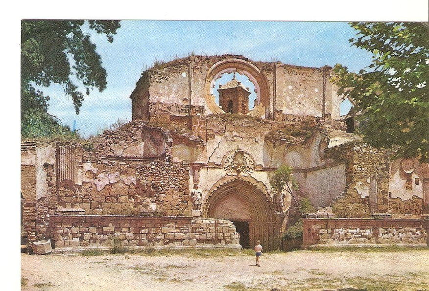 Postal 039124 : Monasterio de Piedra (Zaragoza). Fachada de la antigua iglesia