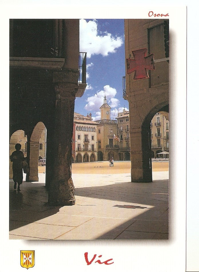 Postal 039142 : Vic - Osona. Plaça Major