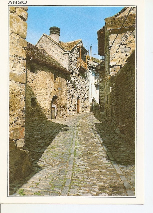 Postal 039255 : Anso (Huesca). Pirineo Aragones. Calle Milagro