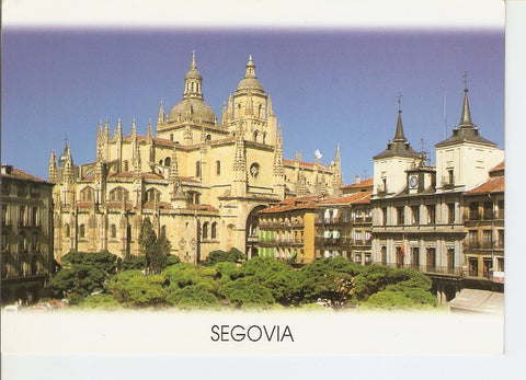 Postal 039278 : Segovia. Panoramica de la Plaza Mayor. Catedral y Ayuntamiento