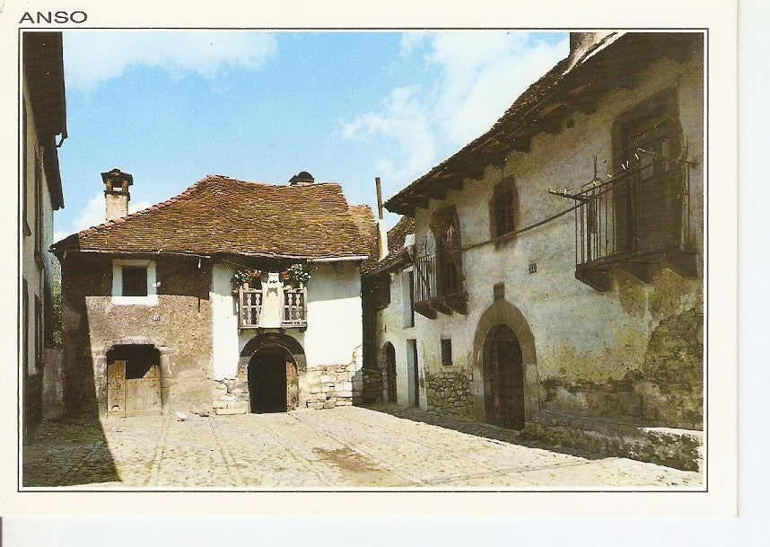Postal 039387 : Anso - Pirineo Aragones. Plaza de Tomase