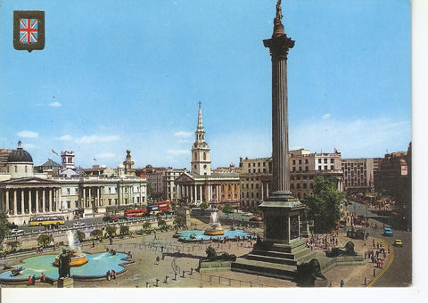 Postal 039416 : London. Place de Trafalgar et Monument a Nelson
