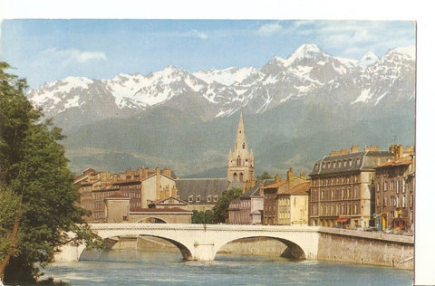 Postal 039422 : Les Alpes en couleurs naturelles- grenoble - pont Marius Gantard Eglise St-Andre