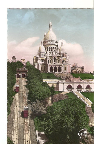 Postal 039425 : Basilique du Sacre-Coeur de Montmartre et le funiculaire