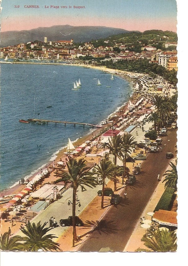 Postal 039462 : Cannes. La Plage vers le Suquet