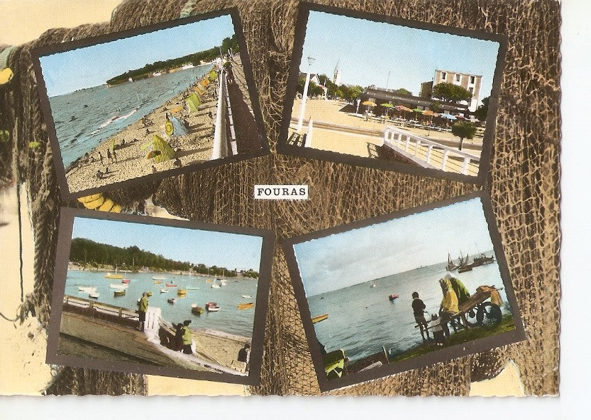 Postal 039562 : Fouras (Charente-Maritime). La plage Oues et Falaise des chênesvert. Place Carnot - Le Port Sud