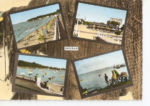 Postal 039562 : Fouras (Charente-Maritime). La plage Oues et Falaise des chênesvert. Place Carnot - Le Port Sud