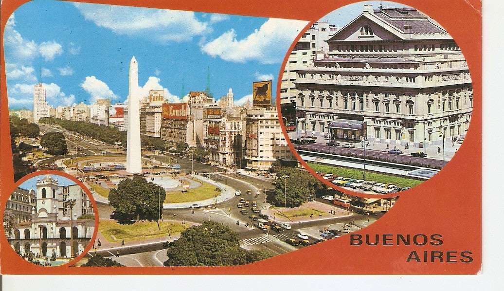 Postal 039667 : Buenos Aires. Teatro Colon y Cabildo