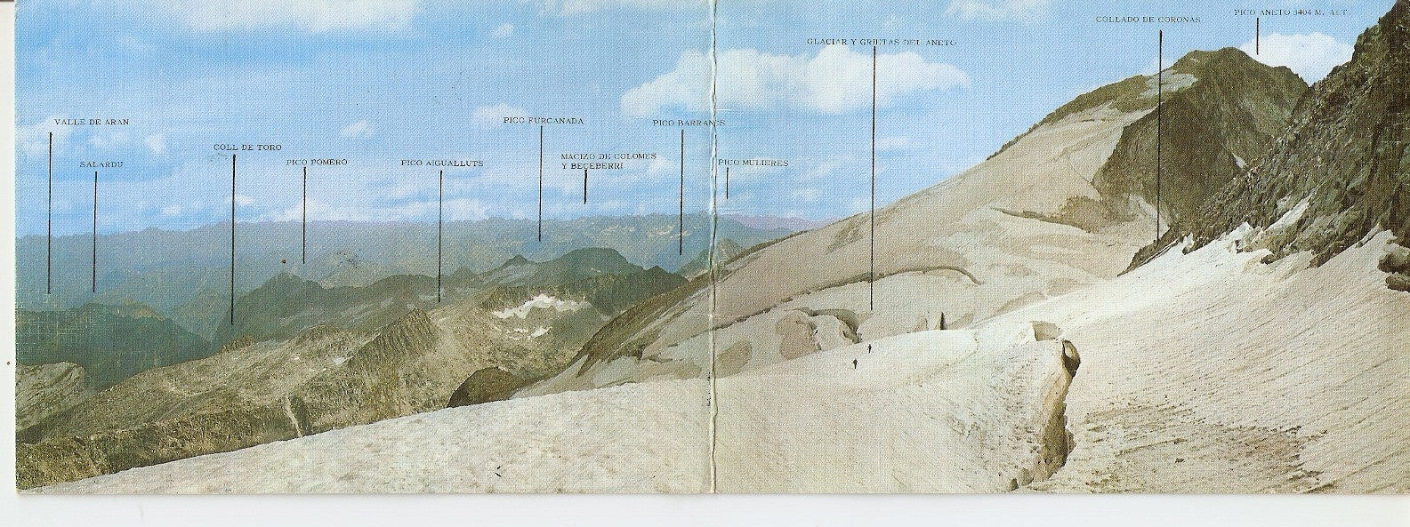 Postal 039670 : Pirineo Aragones. Benasque panoramica del Aneto y Glaciar