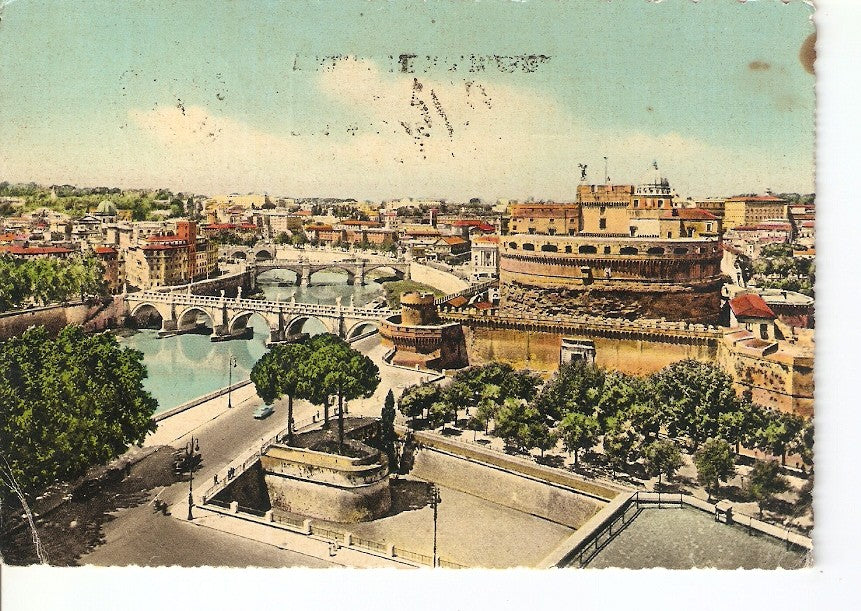 Postal 039679 : Roma. Vista general . Tevere y el Castillo de San Angelo