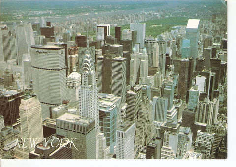Postal 039683 : Helicopter view of Manhattan skycrapers