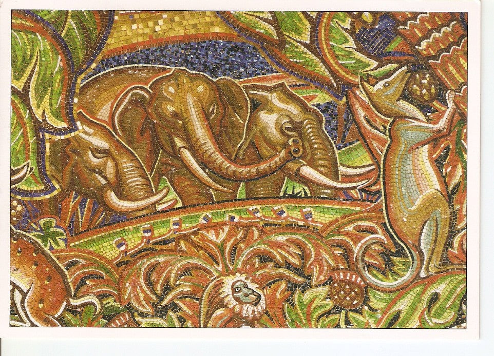 Postal 039687 : Elephant detail form mosaics above the quire