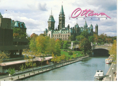 Postal 039699 : Otawwa. Vier of Parliament Buildings from the Rideau Canal