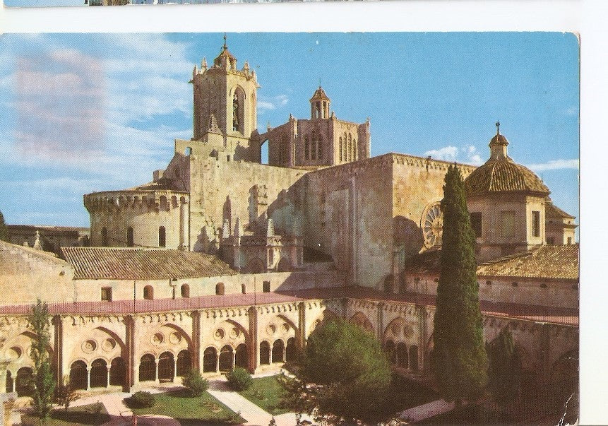 Postal 039761 : Costa Dorada. Tarragona. Catedral - Jardin del Claustro y Campanario