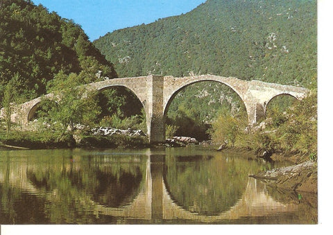 Postal 039763 : San Hilario Sacalm. Puente romanico de Caros