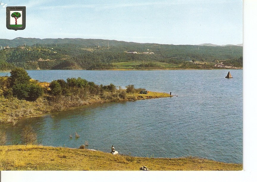 Postal 039781 : Pantano de Sau (Vich). Vista del campanario del pueblo antiguo