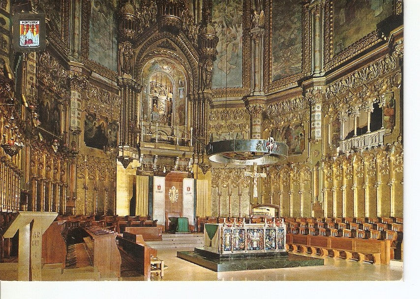 Postal 039784 : Montserrat. Interior de la Basilica